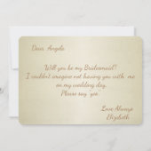 Invitation Élégante, Rose d'or, robe de mariée (Dos)