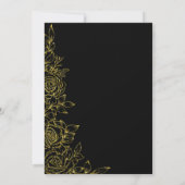 Invitation Elégante Rose dorée pour femmes 50e anniversaire (Dos)