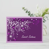 Invitation élégante rose et Sweet sixteen mauve (Debout devant)