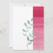 Invitation élégante rose florale pour les 50 ans (Dos)