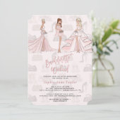Invitation Elégante Rose Gold Bachelorette Weekend (Debout devant)