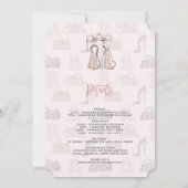 Invitation Elégante Rose Gold Bachelorette Weekend (Dos)