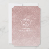 Invitation Élégante Rose Gold Bridal Douche Bachelorette (Dos)