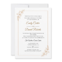 Élégante Rose Gold Ligne Art Floral Mariage