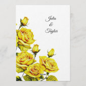 Invitation Élégante Rose Jaune (Dos)