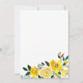 Invitation Elégante Rose jaune Florale Surprise 90e anniversa (Dos)