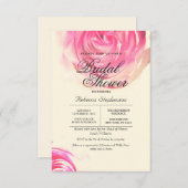 Invitation Élégante Rose Pretty Impression (Devant / Derrière)