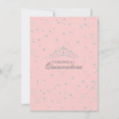 Invitation Elégante Rose Quinceañera Quince Crown Tiara (Dos)