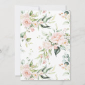 Invitation Élégante Rose rose Floral Célébration de la vie (Dos)