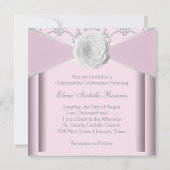 Invitation Élégante Rose Rose Quinceanera (Dos)