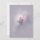 Invitation Elégante rose rose rose sur Dusty Lilac (Dos)