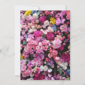 Invitation Élégante rose Roses fleurit été Floral Mariage (Dos)