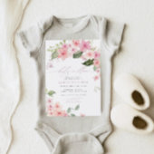 Invitation Elégante rose Sakura Flowers bébé dans une douche 