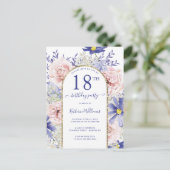 Invitation élégante rose violet pour les 18 ans (Debout devant)