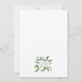 Invitation Élégante Roses blanches et Mariage de la respirati (Dos)