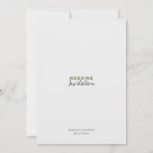 Invitation Elégante Roses Blanches & Mariage de verdure (Dos)