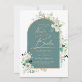 Invitation Elégante Roses Blanches Nuestra Boda Mariage espag (Devant)