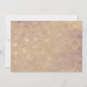 Invitation Élégante Roses rouges en chute Feuille RSVP (Dos)