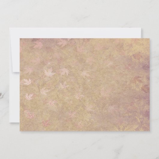 Invitation Élégante Roses rouges en chute Feuille RSVP (Dos)