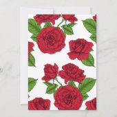 Invitation Elégante roses rouges Floral Bridal Shower Invitat (Dos)