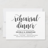 Invitation élégante rustique de dîner de (Devant)