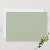 Invitation Élégante Sage Green Bridal Douche