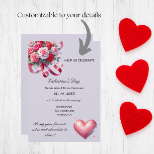 Invitation Élégante Saint-Valentin