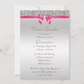 Invitation Élégante Séquence d'argent de Quinceañera en bouw  (Dos)