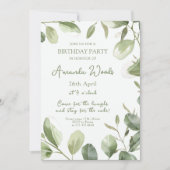 Invitation Élégante sérénité florale Célébration d'anniversai (Devant)