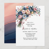 Invitation Élégante Serre Florale Pour Couples Douche (Devant / Derrière)