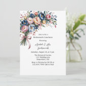 Invitation Élégante Serre Florale Pour Le Déjeuner D'Épouses (Debout devant)