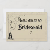 Invitation Élégante servante romantique moderne (Devant)