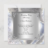 Invitation Elégante Silver Blanc Haut talon Chaussure Anniver (Dos)