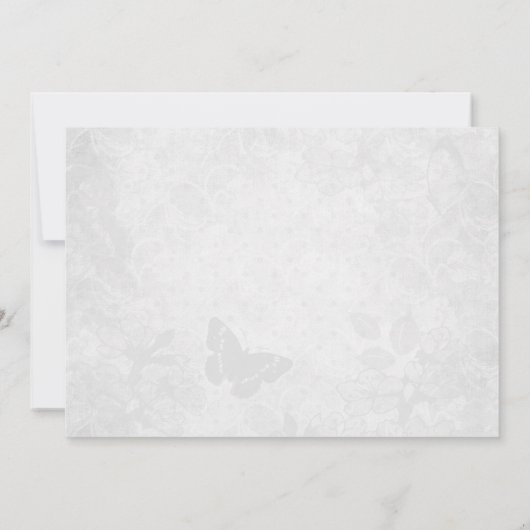 Invitation Elégante Silver Bridal Showeuse (Dos)