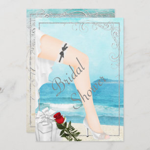 Invitation Elégante Silver Bridal Showeuse