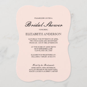 Invitation élégante simple de Fête de la mariée de