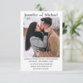 Invitation élégante simple typographie photo mariage (Debout devant)