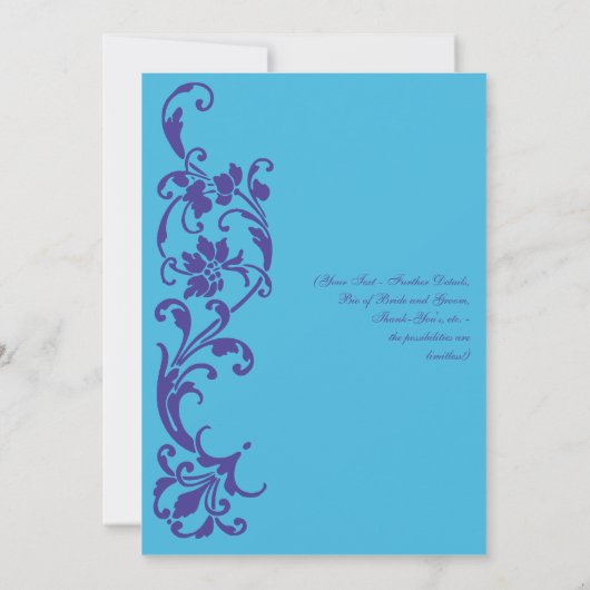 Invitation Élégante Simplicité DIY dans le ciel et le violet (Dos)