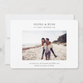 Invitation Elégante Skyline moderne Seattle Enregistrer la da (Dos)