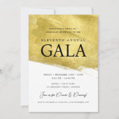 Invitation Elégante société GALA Business Gold Brush (Devant)