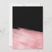 Invitation Elégante société GALA Rose Gold Brush Noir (Dos)