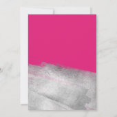 Invitation Elégante société GALA Silver Brush Hot Pink (Dos)