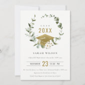 Invitation Élégante Soeur Botanique Wreath Gold Party (Devant)