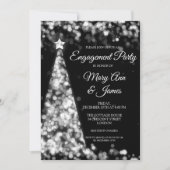 Invitation Élégante Soie Noir Noël (Devant)
