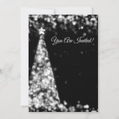 Invitation Élégante Soie Noir Noël (Dos)