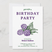 Invitation Elégante Soirée Blackberry (Devant)