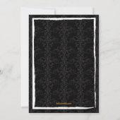 Invitation Élégante soirée Cocktail Halloween en dentelle noi (Dos)