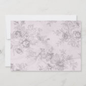 Invitation Élégante soirée de bachelorette rose et gris (Dos)