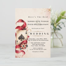Élégante soirée de casino à l'aquarelle Mariage bo