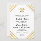 Invitation Élégante soirée de graduation en soins infirmiers  (Devant)